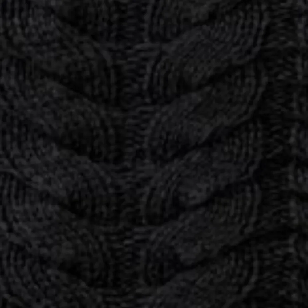 Reformation Italo 100% Organic Cotton Thick Cable Knit Jogger Black Large